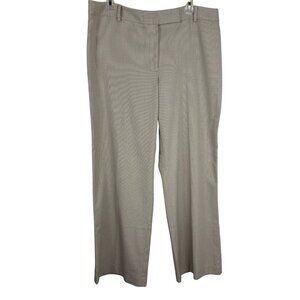 Talbots Heritage Beige Textured Wide Leg Trouser Slacks Career Women's 16 GUC